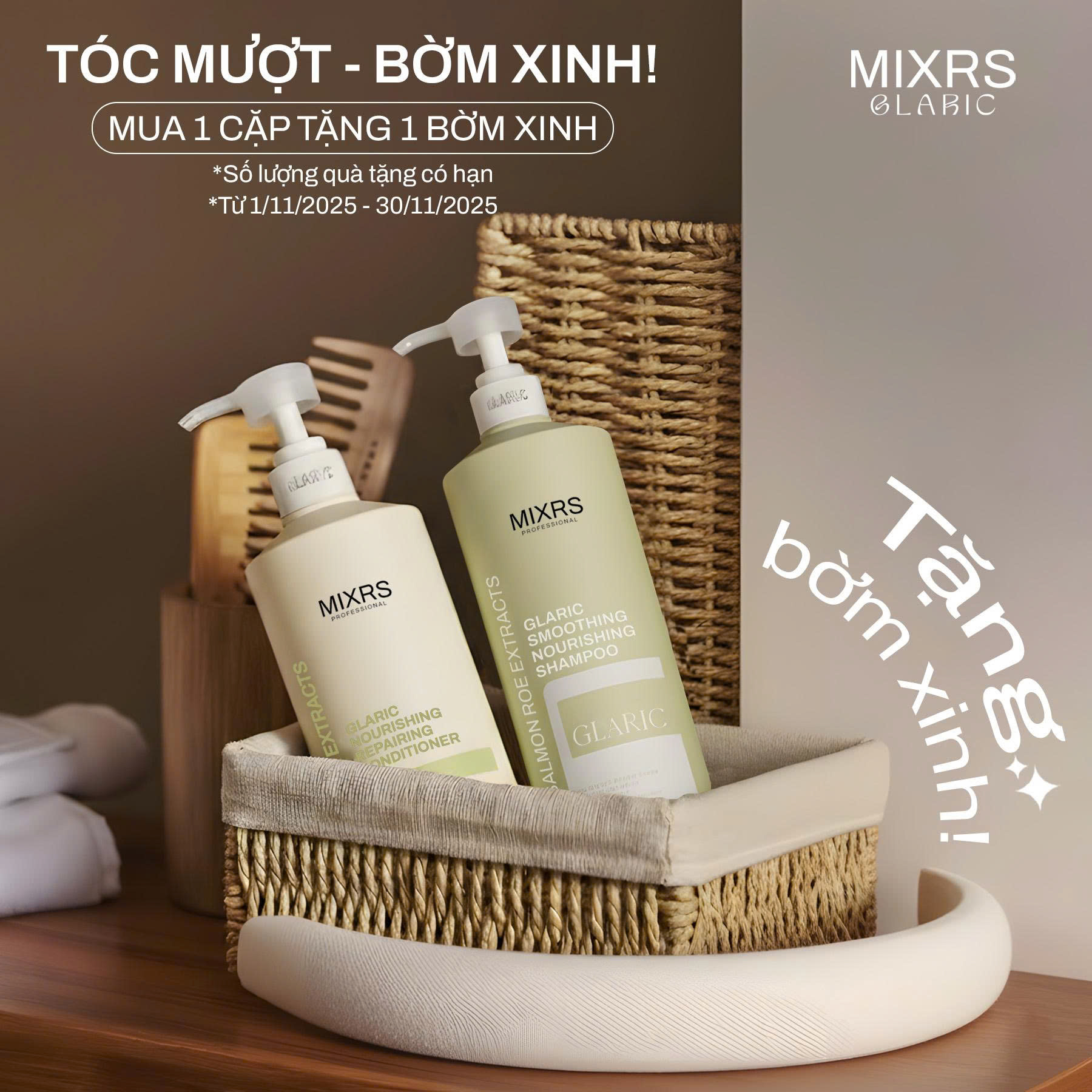 Mixrs Glaric Xanh Lá tặng 1 bờm xinh